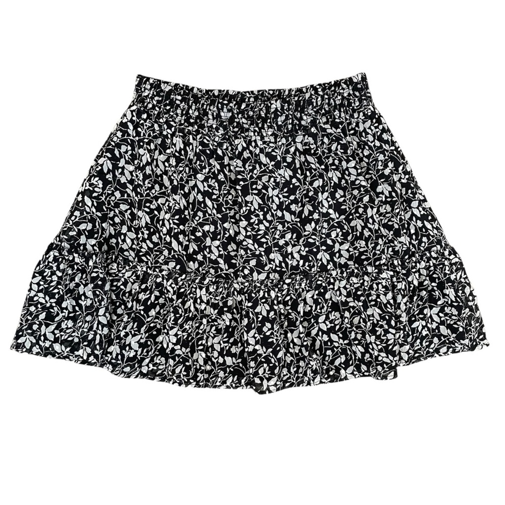 LOFT black/gray patterned skirt size small